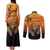Personalized Halloween Egypt Mummy Couples Matching Tank Maxi Dress and Long Sleeve Button Shirt Trick or Treat - Wonder Print Shop