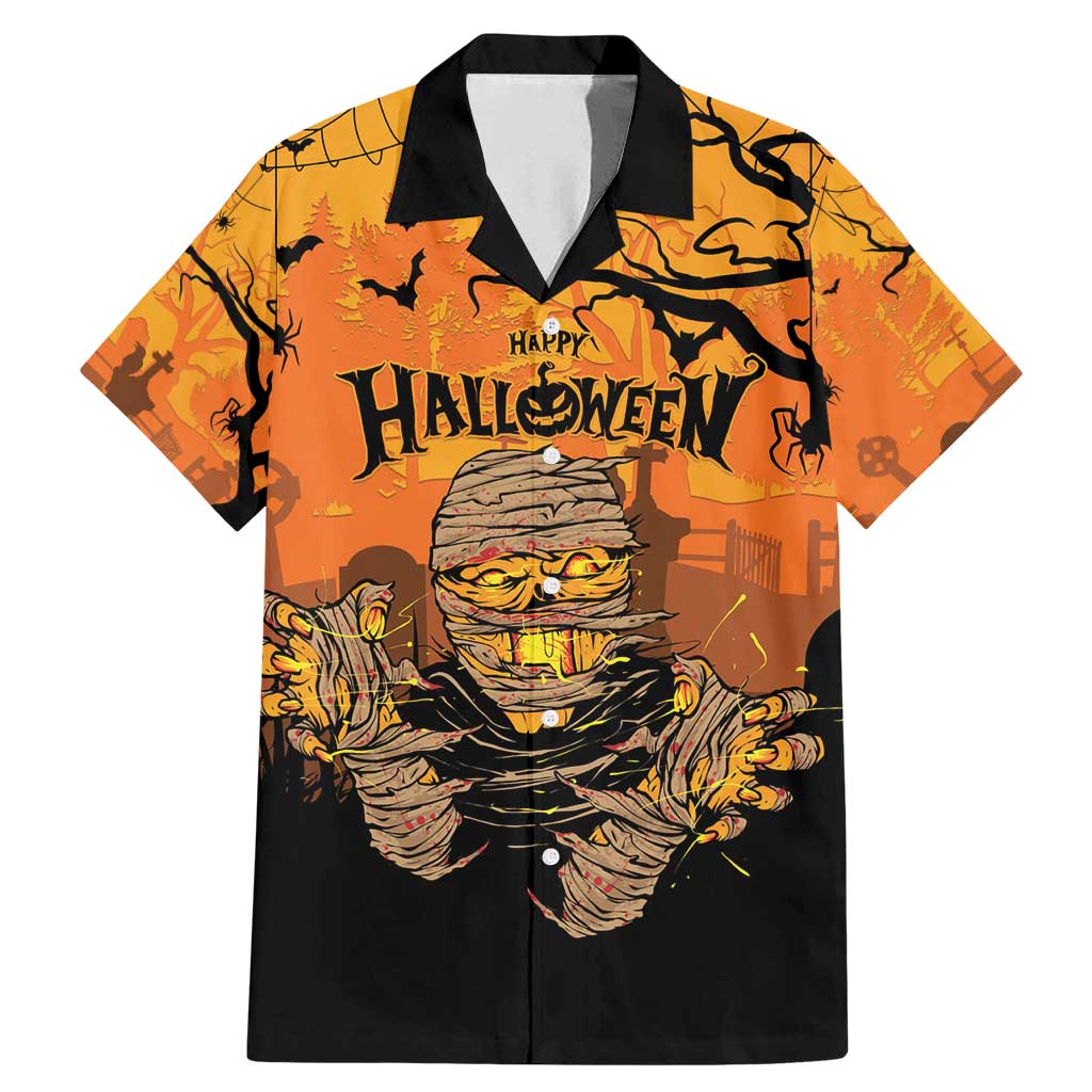 Personalized Halloween Egypt Mummy Family Matching Mermaid Dress and Hawaiian Shirt Trick or Treat - Wonder Print Shop