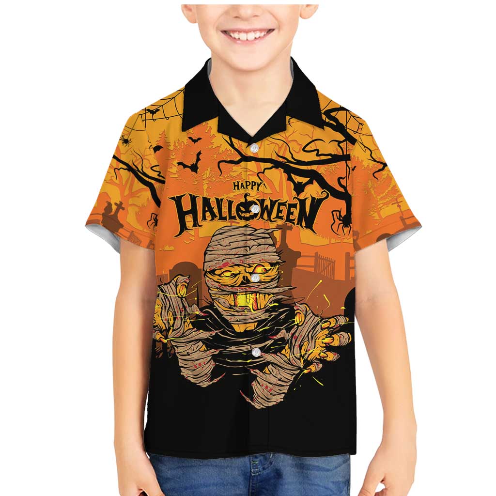 Personalized Halloween Egypt Mummy Family Matching Mermaid Dress and Hawaiian Shirt Trick or Treat - Wonder Print Shop