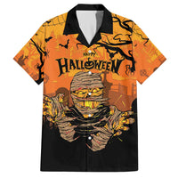 Personalized Halloween Egypt Mummy Family Matching Off The Shoulder Long Sleeve Dress and Hawaiian Shirt Trick or Treat - Wonder Print Shop