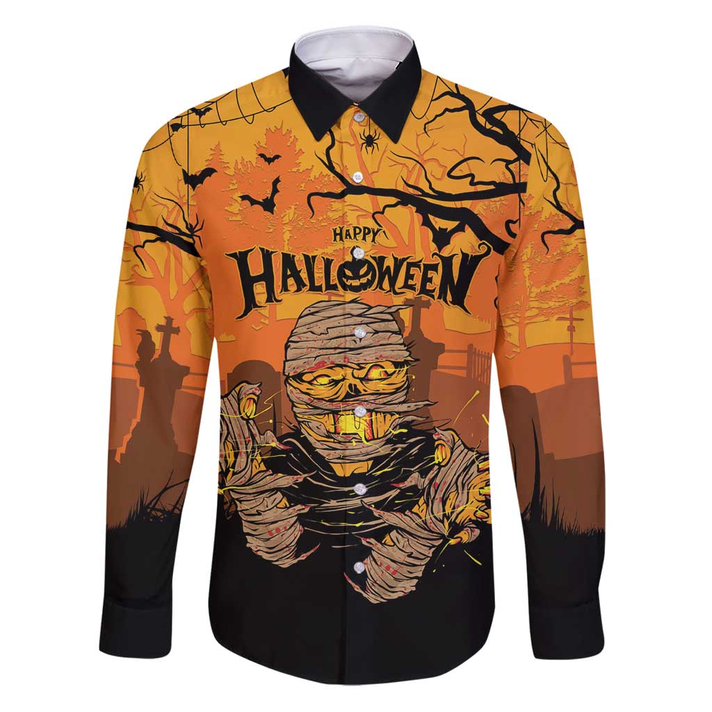 Personalized Halloween Egypt Mummy Family Matching Puletasi and Hawaiian Shirt Trick or Treat - Wonder Print Shop