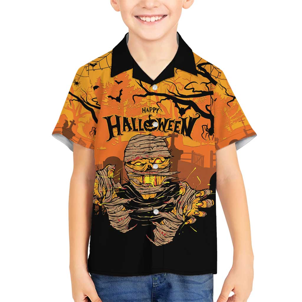 Personalized Halloween Egypt Mummy Family Matching Puletasi and Hawaiian Shirt Trick or Treat - Wonder Print Shop