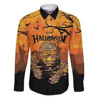 Personalized Halloween Egypt Mummy Family Matching Summer Maxi Dress and Hawaiian Shirt Trick or Treat - Wonder Print Shop