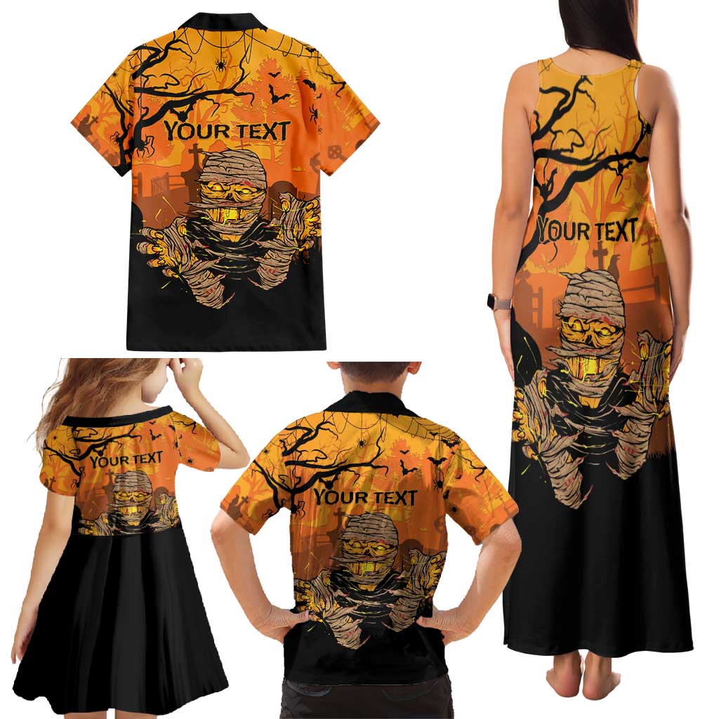 Personalized Halloween Egypt Mummy Family Matching Tank Maxi Dress and Hawaiian Shirt Trick or Treat - Wonder Print Shop