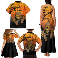 Personalized Halloween Egypt Mummy Family Matching Tank Maxi Dress and Hawaiian Shirt Trick or Treat - Wonder Print Shop