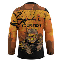 Personalized Halloween Egypt Mummy Hockey Jersey Trick or Treat - Wonder Print Shop