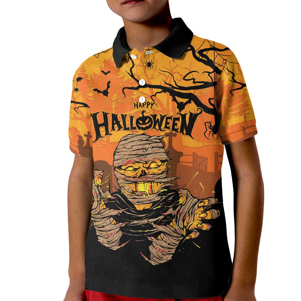 Personalized Halloween Egypt Mummy Kid Polo Shirt Trick or Treat - Wonder Print Shop