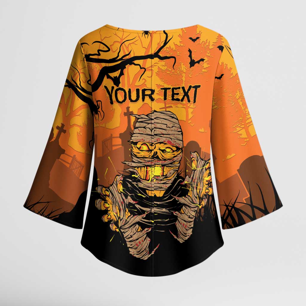 Personalized Halloween Egypt Mummy Kimono Sleeve Blouse Trick or Treat - Wonder Print Shop