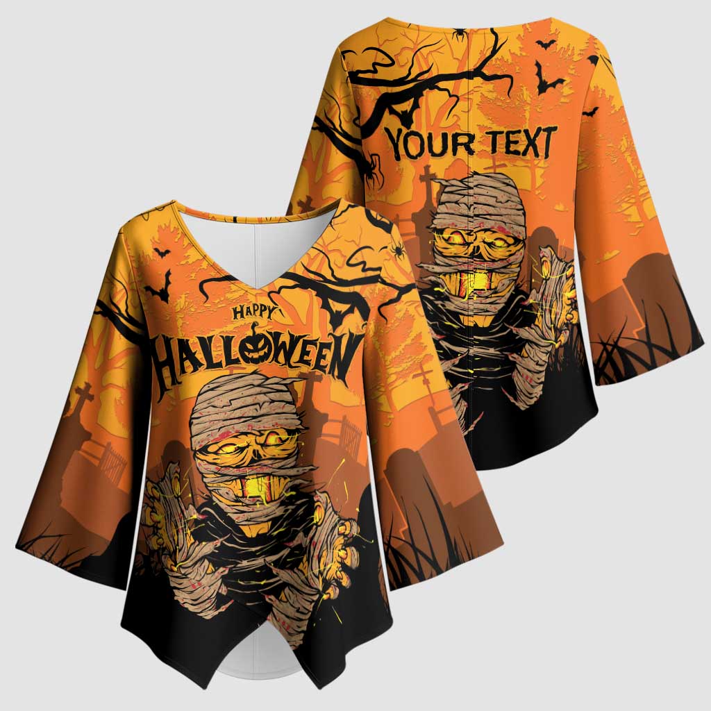 Personalized Halloween Egypt Mummy Kimono Sleeve Blouse Trick or Treat - Wonder Print Shop