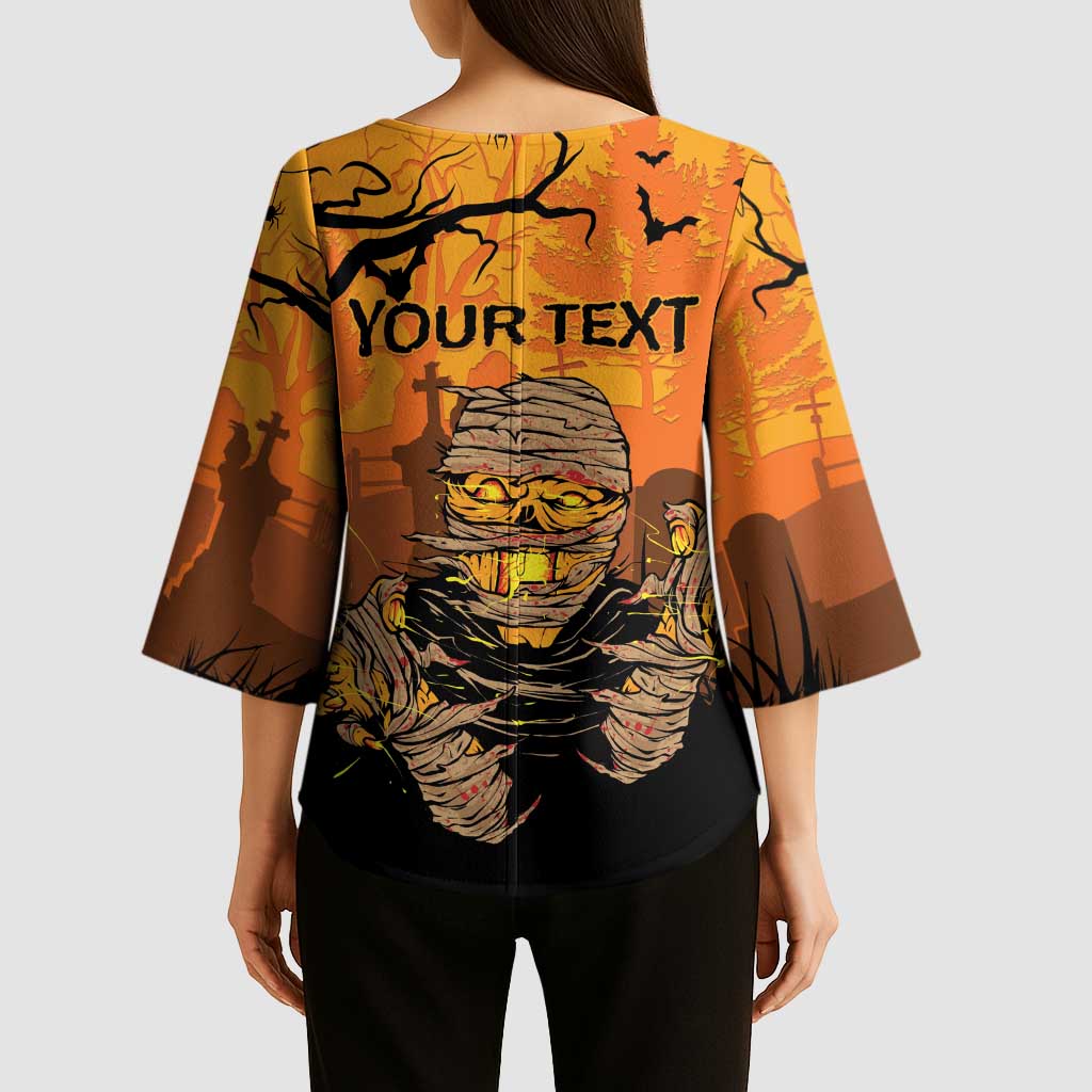 Personalized Halloween Egypt Mummy Kimono Sleeve Blouse Trick or Treat - Wonder Print Shop