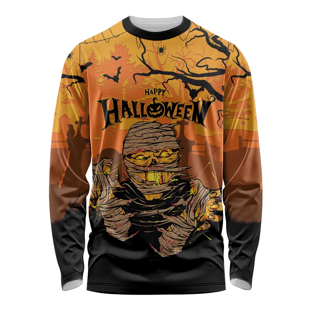 Personalized Halloween Egypt Mummy Long Sleeve Shirt Trick or Treat - Wonder Print Shop