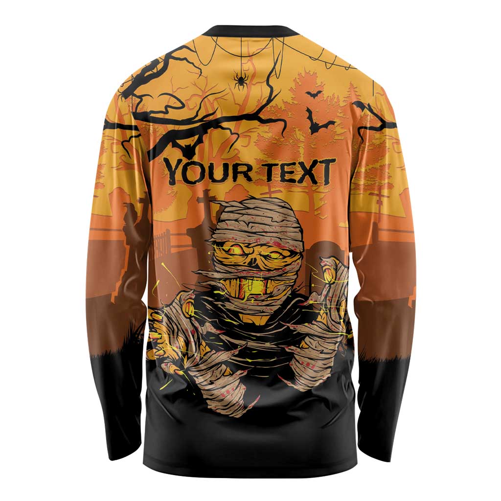 Personalized Halloween Egypt Mummy Long Sleeve Shirt Trick or Treat - Wonder Print Shop