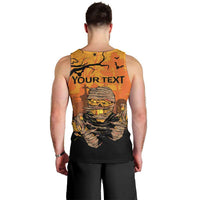 Personalized Halloween Egypt Mummy Men Tank Top Trick or Treat - Wonder Print Shop