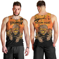 Personalized Halloween Egypt Mummy Men Tank Top Trick or Treat - Wonder Print Shop