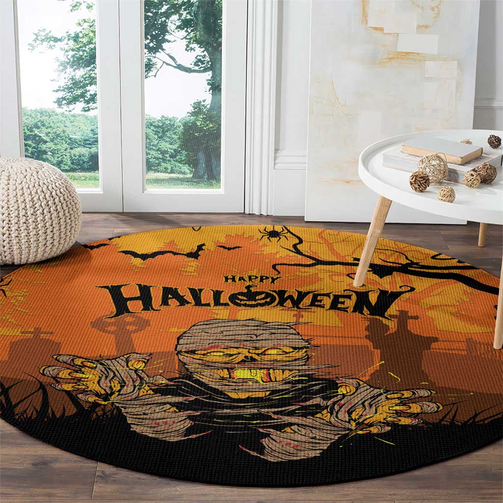 Halloween Egypt Mummy Round Carpet Trick or Treat - Wonder Print Shop
