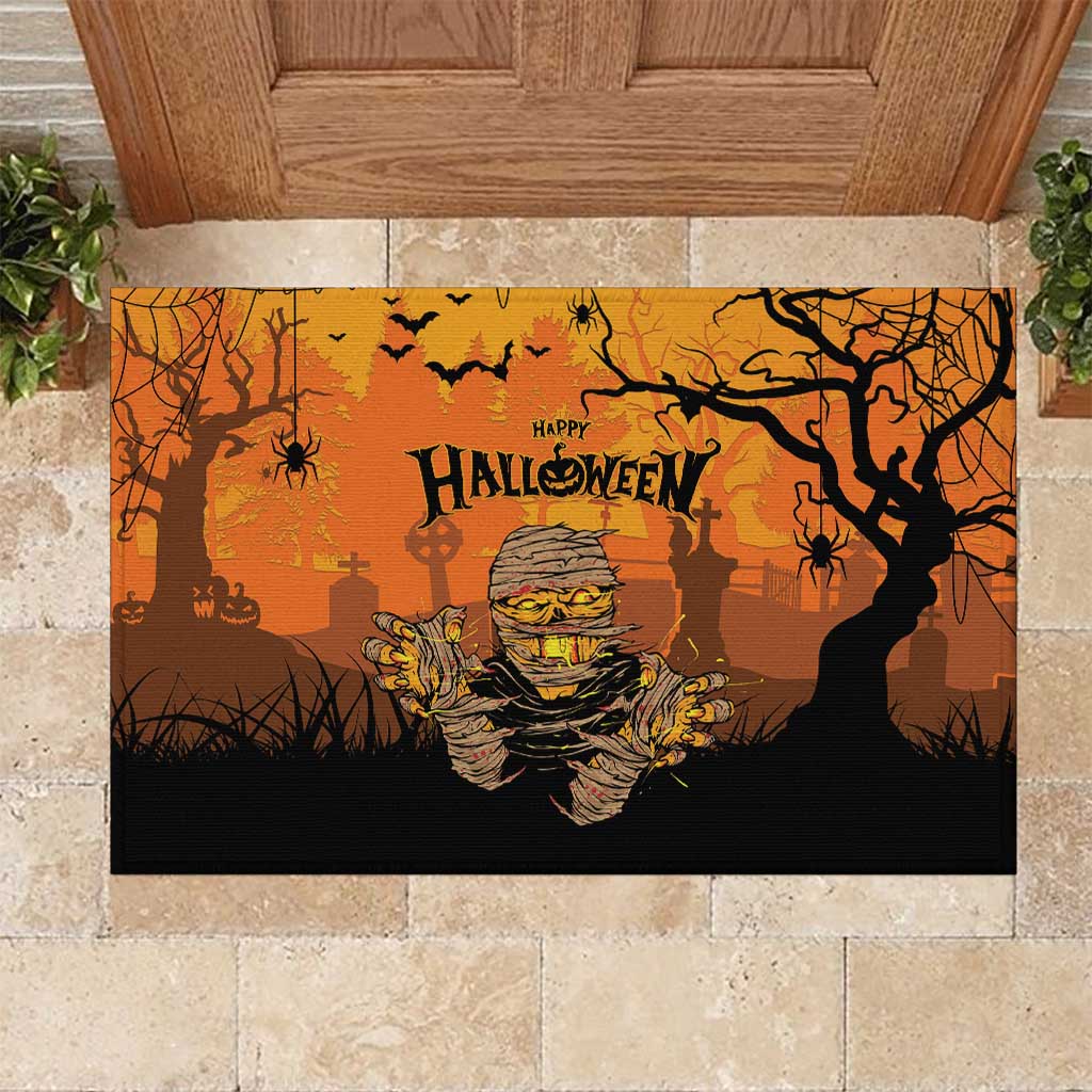 Halloween Egypt Mummy Rubber Doormat Trick or Treat - Wonder Print Shop