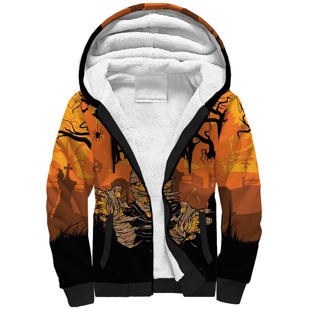 Personalized Halloween Egypt Mummy Sherpa Hoodie Trick or Treat - Wonder Print Shop