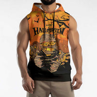 Personalized Halloween Egypt Mummy Sleeveless Hoodie Trick or Treat - Wonder Print Shop