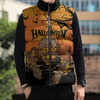 Personalized Halloween Egypt Mummy Sleeveless Puffer Jacket Trick or Treat - Wonder Print Shop