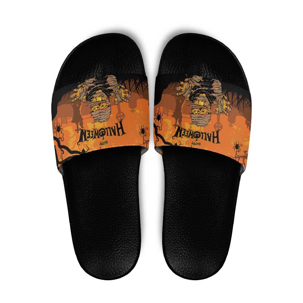 Halloween Egypt Mummy Slide Sandals Trick or Treat - Wonder Print Shop