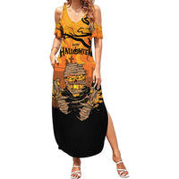 Personalized Halloween Egypt Mummy Summer Maxi Dress Trick or Treat - Wonder Print Shop