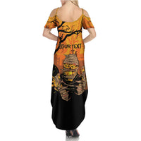 Personalized Halloween Egypt Mummy Summer Maxi Dress Trick or Treat - Wonder Print Shop