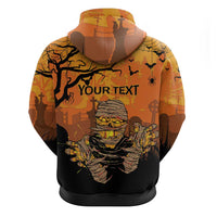 Personalized Halloween Egypt Mummy Zip Hoodie Trick or Treat - Wonder Print Shop