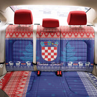 Croatia Christmas Back Car Seat Cover Coat Of Arms Sretan Bozic - Wonder Print Shop