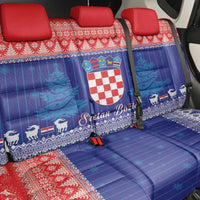 Croatia Christmas Back Car Seat Cover Coat Of Arms Sretan Bozic - Wonder Print Shop