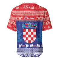 Croatia Christmas Baseball Jersey Coat Of Arms Sretan Bozic - Wonder Print Shop