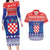 Croatia Christmas Couples Matching Long Sleeve Bodycon Dress and Hawaiian Shirt Coat Of Arms Sretan Bozic - Wonder Print Shop