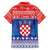Croatia Christmas Family Matching Off Shoulder Maxi Dress and Hawaiian Shirt Coat Of Arms Sretan Bozic - Wonder Print Shop