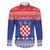 Croatia Christmas Family Matching Off Shoulder Maxi Dress and Hawaiian Shirt Coat Of Arms Sretan Bozic - Wonder Print Shop