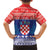 Croatia Christmas Family Matching Short Sleeve Bodycon Dress and Hawaiian Shirt Coat Of Arms Sretan Bozic - Wonder Print Shop