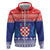 Croatia Christmas Hoodie Coat Of Arms Sretan Bozic - Wonder Print Shop
