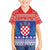Croatia Christmas Kid Hawaiian Shirt Coat Of Arms Sretan Bozic - Wonder Print Shop