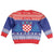Croatia Christmas Kid Ugly Christmas Sweater Coat Of Arms Sretan Bozic - Wonder Print Shop