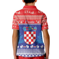Croatia Christmas Kid Polo Shirt Coat Of Arms Sretan Bozic - Wonder Print Shop