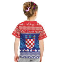 Croatia Christmas Kid T Shirt Coat Of Arms Sretan Bozic - Wonder Print Shop