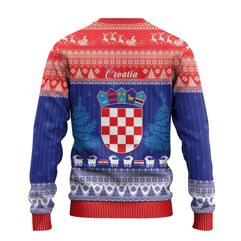 Croatia Christmas Ugly Christmas Sweater Coat Of Arms Sretan Bozic - Wonder Print Shop