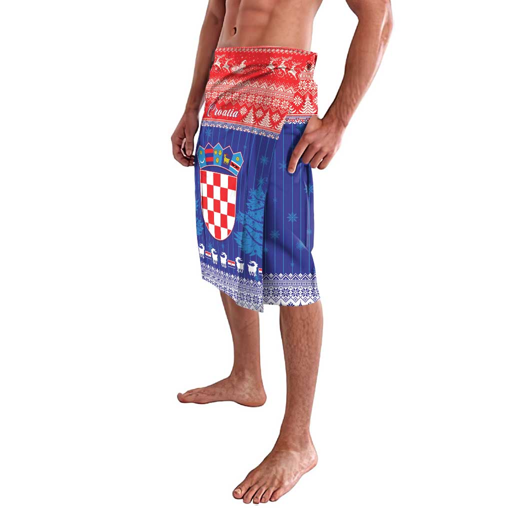 Croatia Christmas Lavalava Coat Of Arms Sretan Bozic - Wonder Print Shop