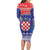 Croatia Christmas Long Sleeve Bodycon Dress Coat Of Arms Sretan Bozic - Wonder Print Shop