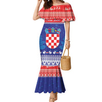 Croatia Christmas Mermaid Dress Coat Of Arms Sretan Bozic - Wonder Print Shop