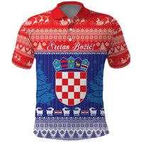 Croatia Christmas Polo Shirt Coat Of Arms Sretan Bozic - Wonder Print Shop