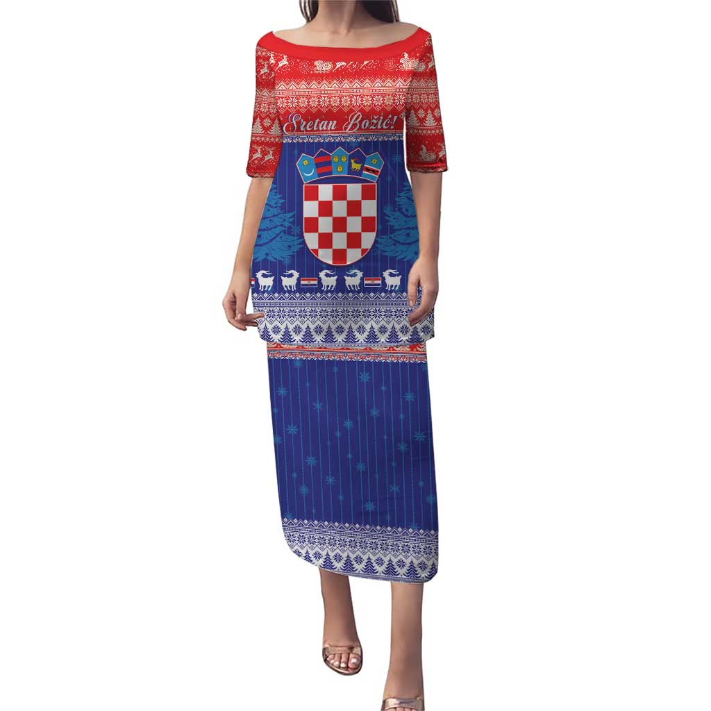 Croatia Christmas Puletasi Coat Of Arms Sretan Bozic - Wonder Print Shop