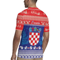 Croatia Christmas Rugby Jersey Coat Of Arms Sretan Bozic - Wonder Print Shop