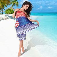 Croatia Christmas Sarong Coat Of Arms Sretan Bozic - Wonder Print Shop