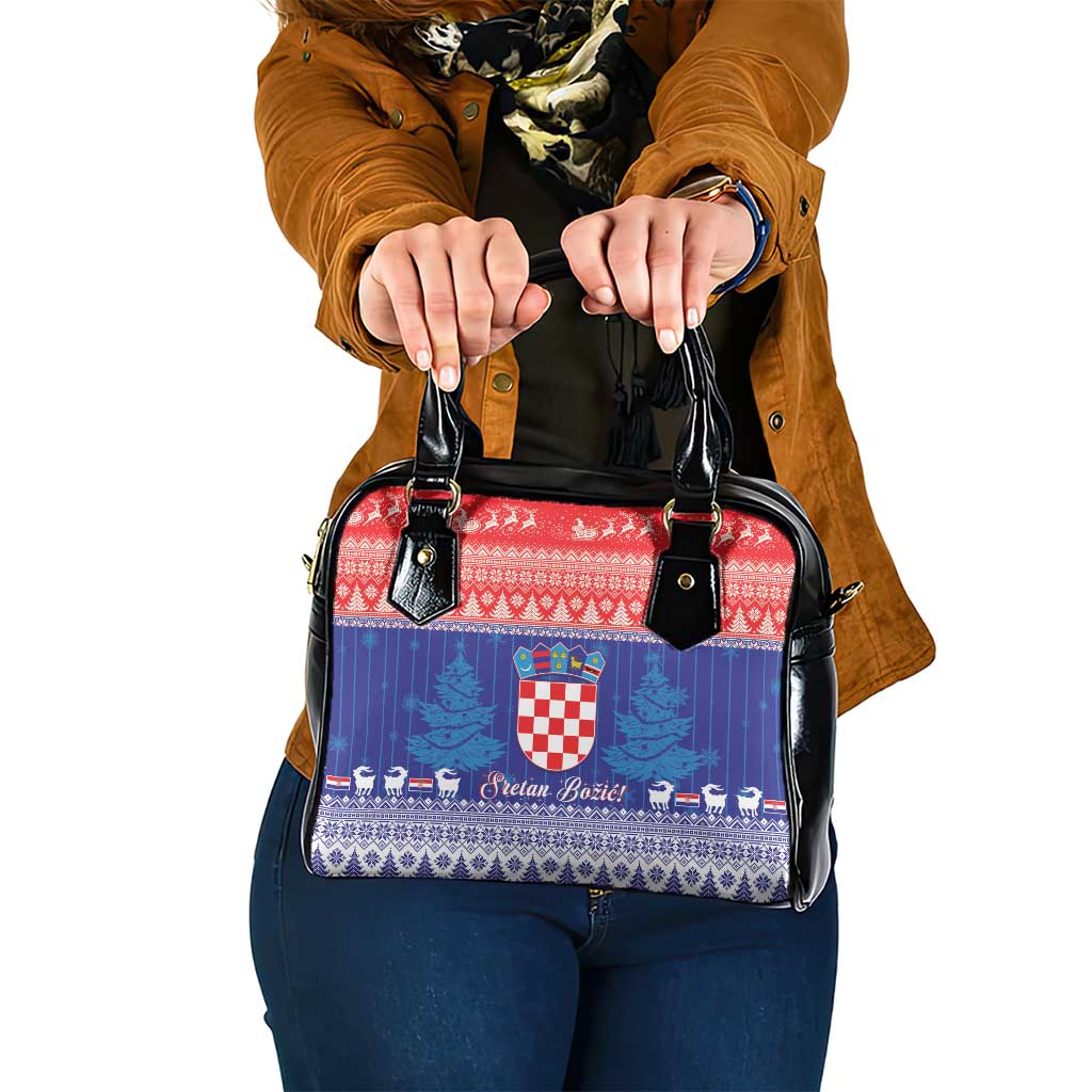Croatia Christmas Shoulder Handbag Coat Of Arms Sretan Bozic