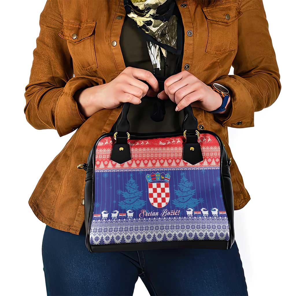 Croatia Christmas Shoulder Handbag Coat Of Arms Sretan Bozic