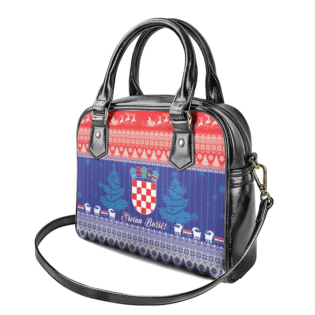 Croatia Christmas Shoulder Handbag Coat Of Arms Sretan Bozic